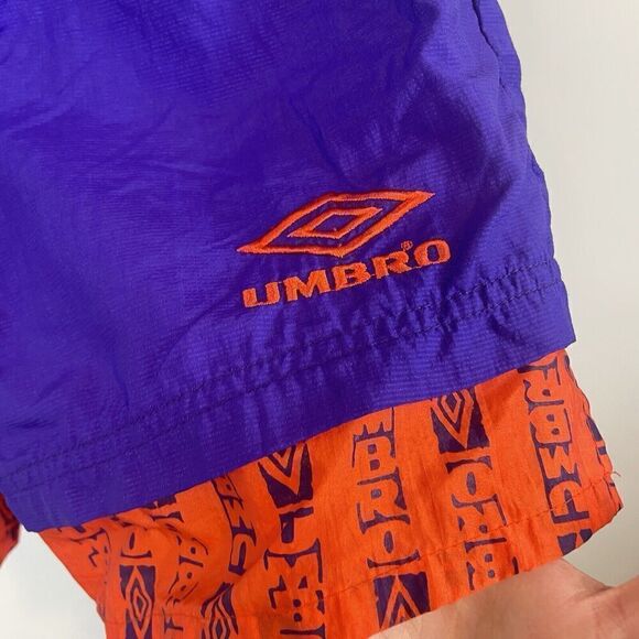 Vintage Umbro Made in USA Purple Orange Shorts Aztec Size M - Picture 5 of 7